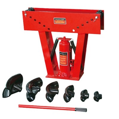 Heavy-Duty 12-Ton Hydraulic Pipe Bender with 8 Die - 1/2" to 3" Diameter Pipe